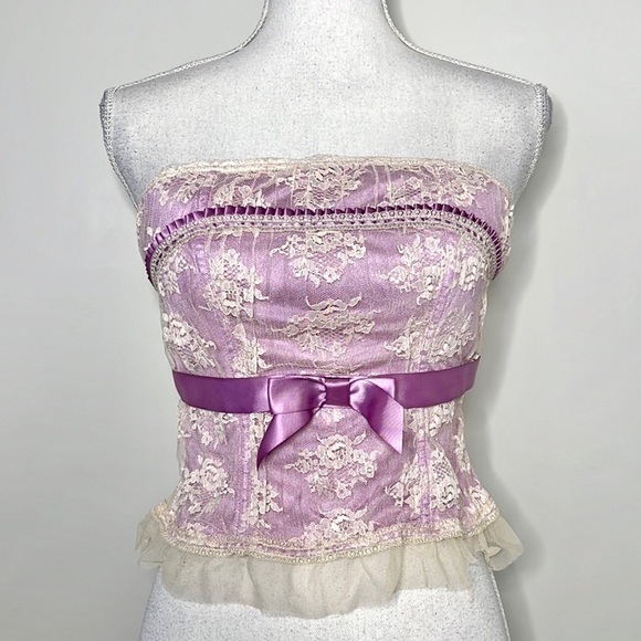Y2K delicates Lavender Lace Bustier - Picture 1 of 5